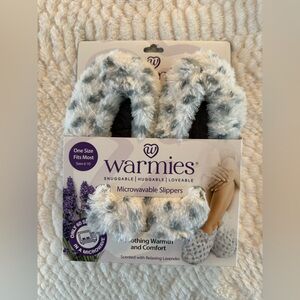 Warmies Microwavable Slippers - Gray and Black